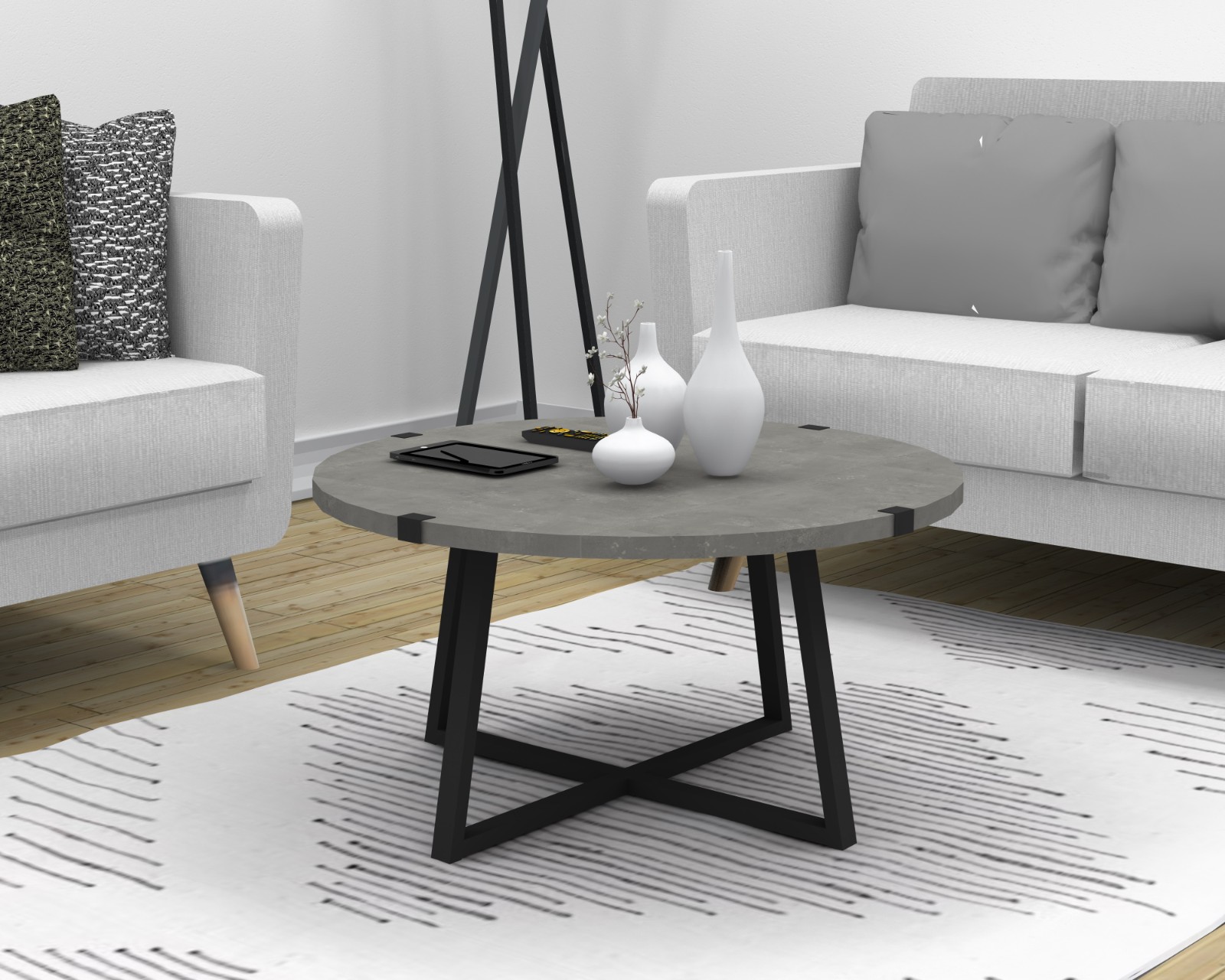 Cute Sohvapöytä 78x78x43 cm Retro ( Uusi)